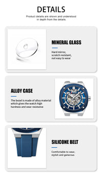 CURREN Men Waterproof Watch Outdoor Sports Mechanical Original Watches Luminous Clock Multifunctional Wristwatch