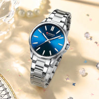 CURREN New Watch Women Fashion Casual Stainless Steel Watches Simple Ladies Round Dial Quartz Wristwatches Clock Reloj Mujer