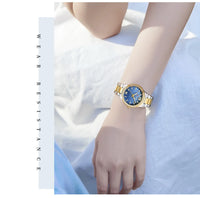 CURREN Women's Quartz Watch - Elegant Slim Stanless Steel Wristwatch Waterproof Luminous Hands Watch for Ladies