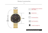 CURREN 9020 Small Dial Quartz Watch for Ladies, Waterproof Elegant Mesh Strap Fashion Wristwatch
