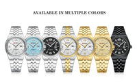 CURREN Women's Watch Analog Quartz Waterproof Ladies Wrist Watches with Date Dainty Fashion Luxury Stainless Steel Watch