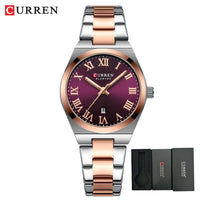 CURREN Watch Women,Watches for Women,Ladies Watches,Waterproof Fashion Dress Stainless Steel Bracelet Analog Watches Date