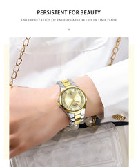 CURREN Women's Luxury Brand Watches Simple Quartz Auto Date Wristwatch Female Waterproof Clock Luminous Hands 9107