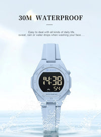 CURREN Woman Fashion Watches Fashion Sports Watch Silicone Strap 3ATM Waterproof Time Display Women's LED Digital Watch Gift