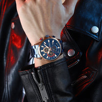 CURREN 8415 Men Luminous Watch Reloj Hombre Simple Multifunctional Quartz Watch Sport Stainless Steel Strap Business Waterproof