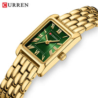 CURREN-Women's Simple Dial Wristwatch, Elegant and Charming Bracelet Quart Watches for Lady, Fashion Brand