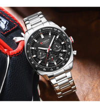 CURREN High Quality Men's Luxury  Fashion Quartz Watch Men Round Business Student Sport Waterproof Glow Clock
