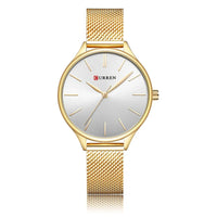 CURREN Fashion Women Watch Top Brand Luxury Ladies Girl Wristwatch Silver Stainless Steel Bracelet Classic Female Clock 9024