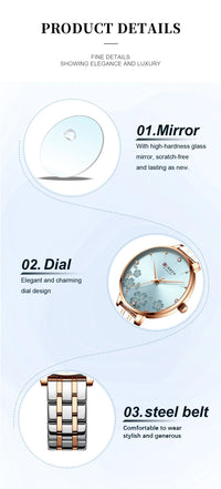 CURREN 9068 Fashion Women Watches Stainless Steel strap Ultra Thin Quartz Watch Woman Romantic Clock Women Watches Montre Femme
