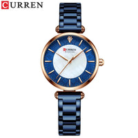 2021  CURREN Women Watches Top Brand Luxury Japan Quartz Movement Stainless Steel Waterproof Wristwatches relogio mujer
