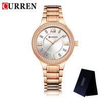 CURREN New Fashion Women Watch Top Brand Luxury Ladies Girl Wristwatch Gold Stainless Steel Bracelet Classic Female Clock 9004