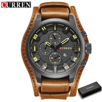 CURREN Top Brand Luxury Mens Watches Male Clocks Date Sport Military Clock Leather Strap Quartz Business Men Watch Gift 8225