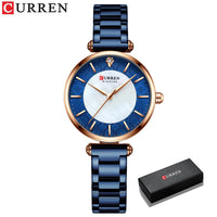 CURREN 9072 Fashion Stainless Steel Women Luxury Watch Analog Quartz Wristwatch Ladies Elegant Dress Watches Relogio Feminino