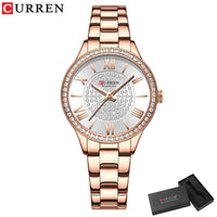 CURREN 9084 Women Watches Luxury Fashion Quartz Ladies WristWatch Stainless Steel Waterproof Girls Clock Gift Relogio Feminino