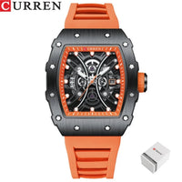 Curren New Square Waterproof Silicone Band Watch (Dial 4.4cm) - CUR230