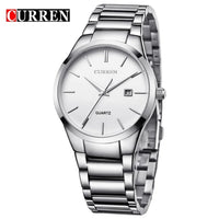 CURREN 8106 Men's Watch Waterproof Top Brand Luxury Calendar Fashion Male Clock Stainless Steel Sport Men Wristwatch