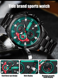 CURREN 8402 Men's Stainless Steel Watch Creative Fashion Luminous Dial with Chronograph Leisure Luxury Men's Watch Reloj Hombre