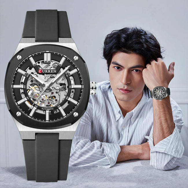 CURREN Men Waterproof Watch Outdoor Sports Mechanical Original Watches Luminous Clock Multifunctional Wristwatch