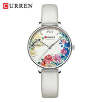 CURREN Women Watch Top Brand Luxury Gold Female Waterproof Clock Mesh Stainless Steel Bracelet Flower Ladies Wristwatch 9059