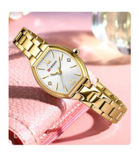 CURREN 9112 Minimalist Ladies' Quartz Watch, Barrel-shaped Waterproof Wristwatch with Roman Numeral