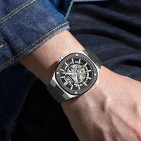 CURREN Watch for Men Automatic Mechanical Original Waterproof Silicone Strap Luminous Business Fashion clock
