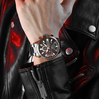CURREN 8415 Men Luminous Watch Reloj Hombre Simple Multifunctional Quartz Watch Sport Stainless Steel Strap Business Waterproof