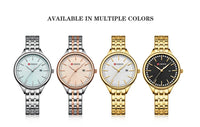 CURREN Women Watch Top Brand Luxury Lady Girl Wristwatch Elegant Stainless Steel Bracelet Waterproof Casual Female Clock 9099