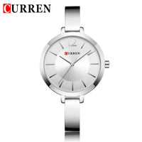 CURREN Fashion Women Watches Top Brand Luxury Ladies Girl Wristwatch Silver Stainless Steel Bracelet Classic Female Clock 9012