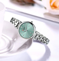 CURREN Luxury Brand Women's Watch Elegant Fashion Stainless Steel Waterproof Ladies Wristwatches with Rhinestone