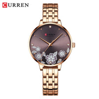 CURREN 9068 Fashion Women Watches Stainless Steel strap Ultra Thin Quartz Watch Woman Romantic Clock Women Watches Montre Femme