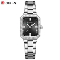 CUREEN New Luxury Lady's Watches Elegant Waterproof Quartz Watch Rectangular Dial Female Clock Gold