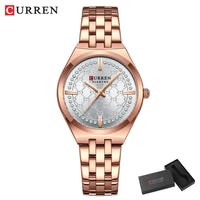 CURREN Luxury Women Watches Fashion Casual FemaleLadies Stainless Steel Quartz Wristwatches Life Waterproof Girlfriend Gift