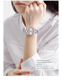 CURREN Brand New Charming Rose Ladies Watch Luminous Hands Stainless Steel Strap Clock Thin Quartz Ladies Watch relogio feminino