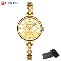 Ladies small dial chain watch waterproof round simple for women Simple Romantic Rhinestone Dial with Stainless Steel Bracelet