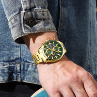 CURREN Men's Multifunctional Watch with Chronograph Date Stopwatch Waterproof Watches Stainless Steel Quartz Movement Clock