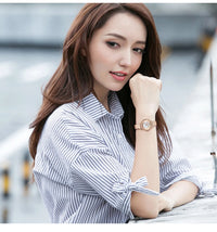 CURREN Top Brand Ladies Simple Fashion Quartz Watch Stainless Steel Classic Elegant Diamond Waterproof Ladies Watch Reloj Mujer