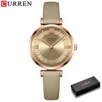 CURREN Top Luxury Brand Watch for Women Leather Watches Ladies Casual Quartz Watch Quartz Women's Wristwatch Montre Femme Relogi