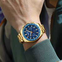 CURREN High Quality Men's Luxury  Fashion Quartz Watch Men Round Business Student Sport Waterproof Glow Clock