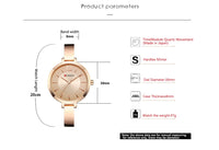 CURREN 9012 Casual Quartz Watch for Ladies, Waterproof Stylish Integrated Stainless Steel Bangle Wristwatch