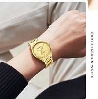CURREN Men’s Business Watch Textured Black Dial Quartz  Wristwatch Stainless Steel Luminous Male Dress Watch Relogio Masculino