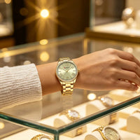 CURREN 9088 Women Luxury Quartz Watch Rhinestone Bezel Roman Numerals Dial Stainless Steel Bracelet Elegant Ladies Wristwatch