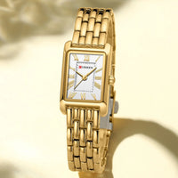 CURREN Fashion Rectangle Women Watches Ladies Stainless Steel Strap Quartz Wristwatches Reloj Mujer