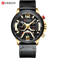 CURREN 8329 Casual Sport Watches for Men Top Brand Luxury Military Leather Wrist Watch Man Clock Fashion Chronograph Wristwatch