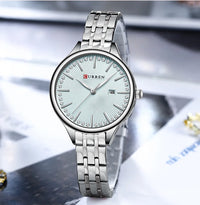 CURREN Women Watch Top Brand Luxury Lady Girl Wristwatch Elegant Stainless Steel Bracelet Waterproof Casual Female Clock 9099