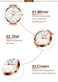 CURREN Fashion Watch for Women Luxury Quartz Gold Elegant Bracelet Wristwatch Female Clock Ladies Dress Stainless Steel Gifts