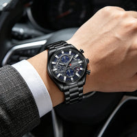 CURREN Men's Chronograph Watch Sport Wristwatch for Men Fashion Design Dial with Date Stainless Steel Band Relogio Masculino