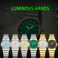 CURREN Luxury Brand Women's Watch Ladies Steel Strap Quartz Timepiece with Luminous Hands and Simple Design
