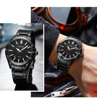 CURREN 8452 Men Quartz Watch Simple Fashion Leisure Business Clock Black Silvery Stainless Steel Strap Wristwatch for Male