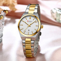 CURREN Japan Quartz Women Watch Stainless steel Bracelet "Love" Dial Fashion Elegant Waterproof Luminous Quartz Watch for Ladies