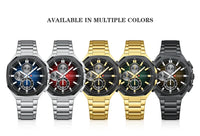 CURREN Luxury Business Wristwatch Stainless Steel Quartz Sport Chronograph Clock Fashion Male Watch Ideal Present for Daily